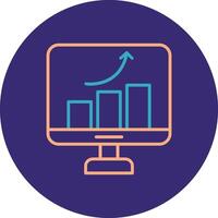 Improvement Line Two Color Circle Icon vector