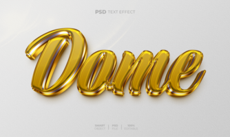 Dome 3D editable text effect psd