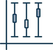 Box Plot Line Filled Grey Icon vector