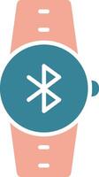 Bluetooth Glyph Two Color Icon vector