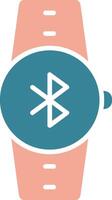 Bluetooth Glyph Two Color Icon vector