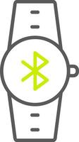 Bluetooth Line Two Color Icon vector