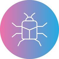 Stag Beetle Line Gradient Circle Icon vector