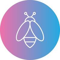 Bee Line Gradient Circle Icon vector