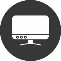 Tv Glyph Inverted Icon vector