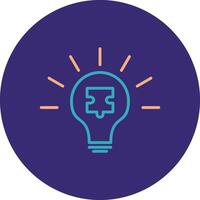 Solution Line Two Color Circle Icon vector