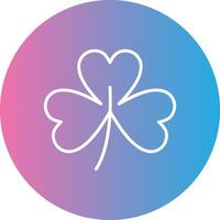 Clover Line Gradient Circle Icon vector