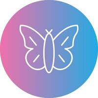 Butterfly Line Gradient Circle Icon vector
