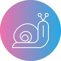 Snail Line Gradient Circle Icon vector