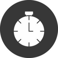 Timer Glyph Inverted Icon vector