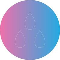 Water Drop Line Gradient Circle Icon vector