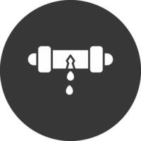 Leak Detector Glyph Inverted Icon vector