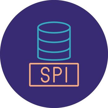 sql bases de datos línea dos color circulo icono vector