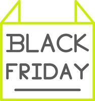 Bless Friday Line Two Color Icon vector