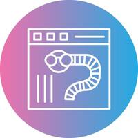 Worms Line Gradient Circle Icon vector