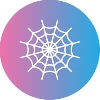 Spider Web Line Gradient Circle Icon vector