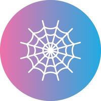 Spider Web Line Gradient Circle Icon vector