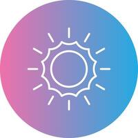 Sun Line Gradient Circle Icon vector