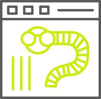 Worms Line Two Color Icon vector