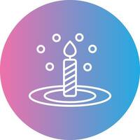 Bunsen Burner Line Gradient Circle Icon vector