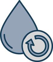 agua tratamiento línea lleno gris icono vector