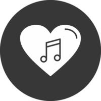 Heart Glyph Inverted Icon vector