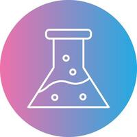 Flask Line Gradient Circle Icon vector