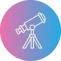 Telescope Line Gradient Circle Icon vector