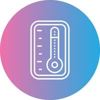 Thermometer Line Gradient Circle Icon vector