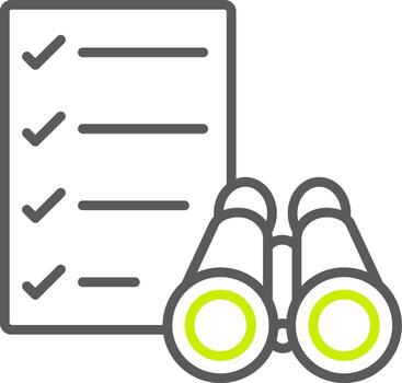 Scope Line Two Color Icon vector