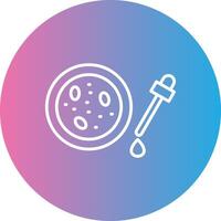 Petri Dish Line Gradient Circle Icon vector