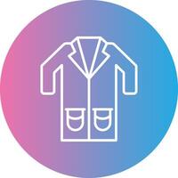 Lab Coat Line Gradient Circle Icon vector