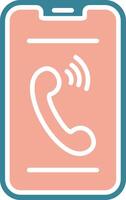 Phone Glyph Two Color Icon vector