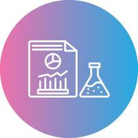 Chemical Analysis Line Gradient Circle Icon vector