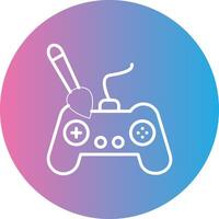 Controller Line Gradient Circle Icon vector