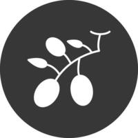 Olives Glyph Inverted Icon vector