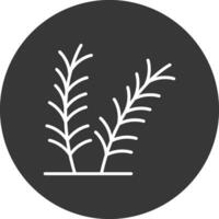 Rosemary Glyph Inverted Icon vector