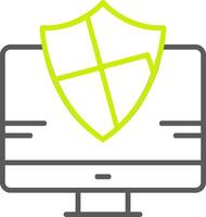 Protection Line Two Color Icon vector