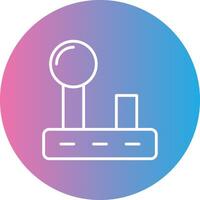 Joystick Line Gradient Circle Icon vector