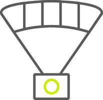 Paragliding Line Two Color Icon vector
