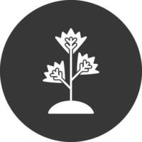 Parsley Glyph Inverted Icon vector