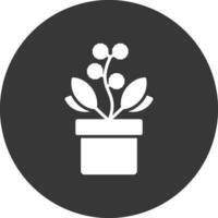 Wattle Glyph Inverted Icon vector