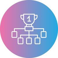 League Line Gradient Circle Icon vector