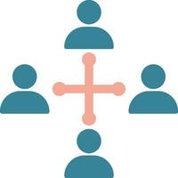 Network Marketing Glyph Two Color Icon vector