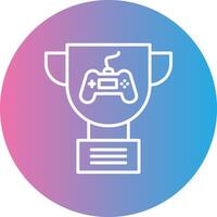 Trophy Line Gradient Circle Icon vector