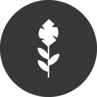 Plant Glyph Inverted Icon vector