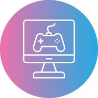 Game Line Gradient Circle Icon vector