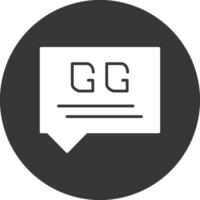 Message Glyph Inverted Icon vector