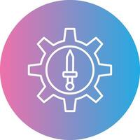 Attack Line Gradient Circle Icon vector