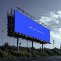 Outdoor billboard mockup commercial advertisement template psd
